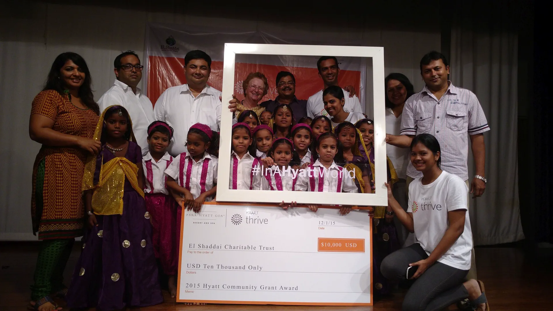 Park Hyatt Community Grant Award presentation