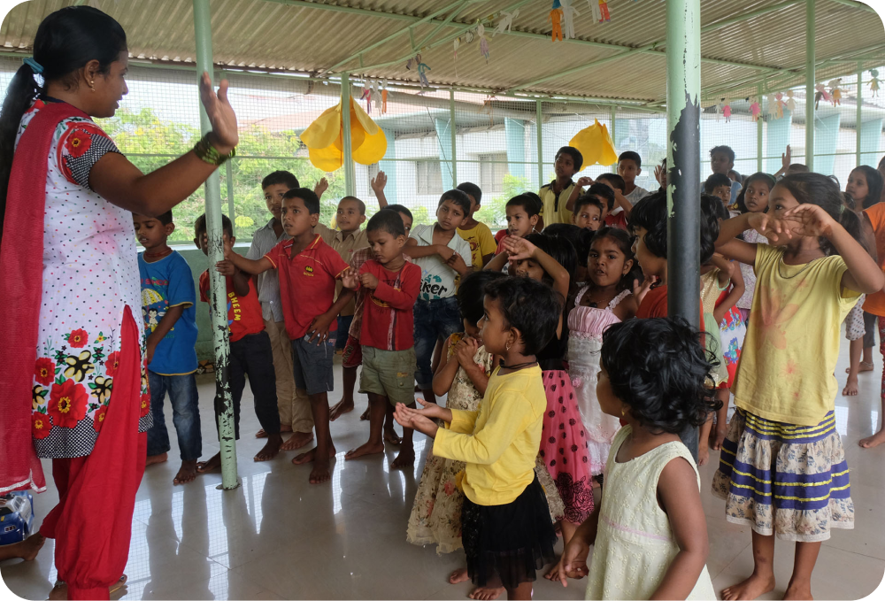 Children at Asha Deep Daycare Centre