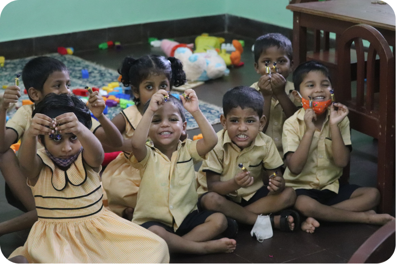 Children at Shanti Niketan School