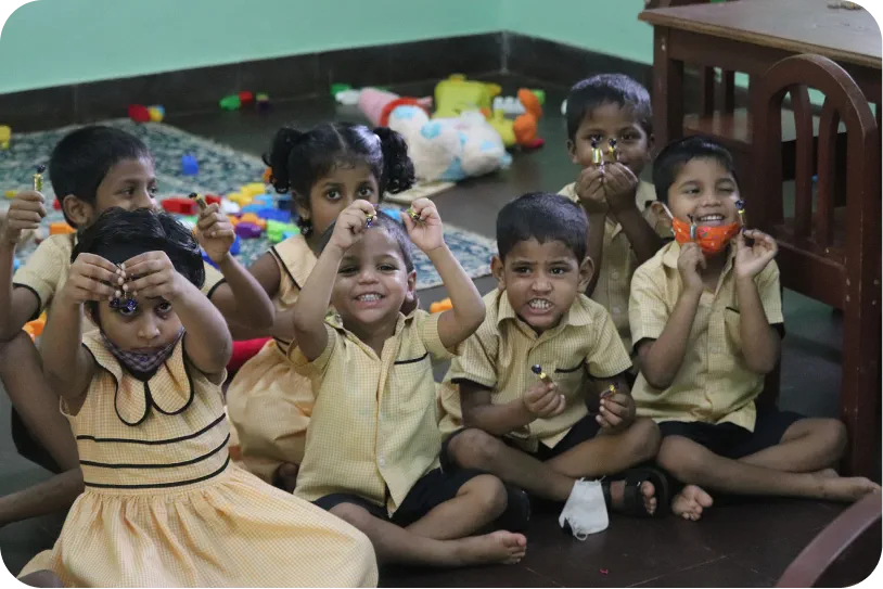 Children at Shanti Niketan School