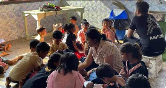 Children at an El Shaddai activity