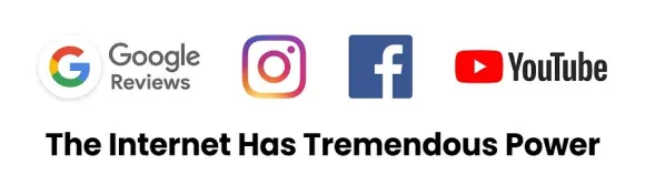 Google, Instagram, Facebook and YouTube