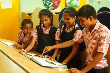 Children learning in a classroom