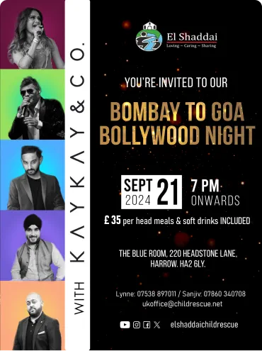 Bollywood Night invitation