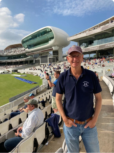 John Turton at a cricket ground