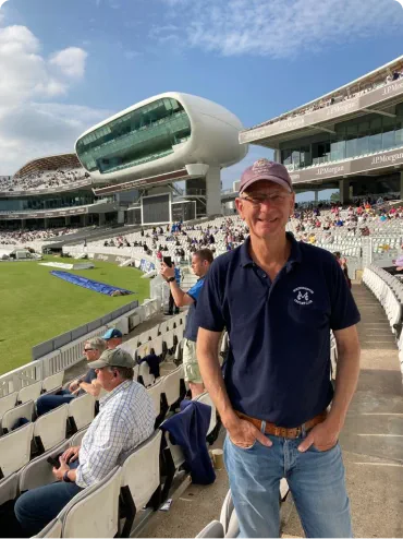 John Turton at a cricket ground