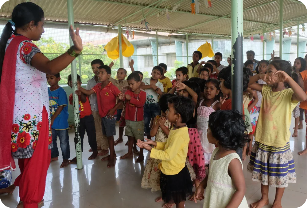 Children at Asha Deep Daycare Centre
